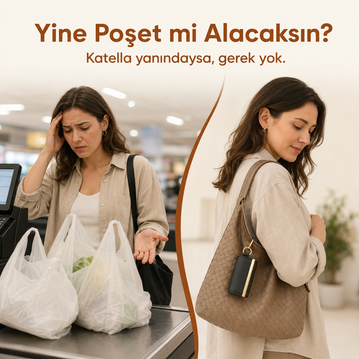 Katella MiniTote™ Anahtarlıklı Katlanabilir Çanta